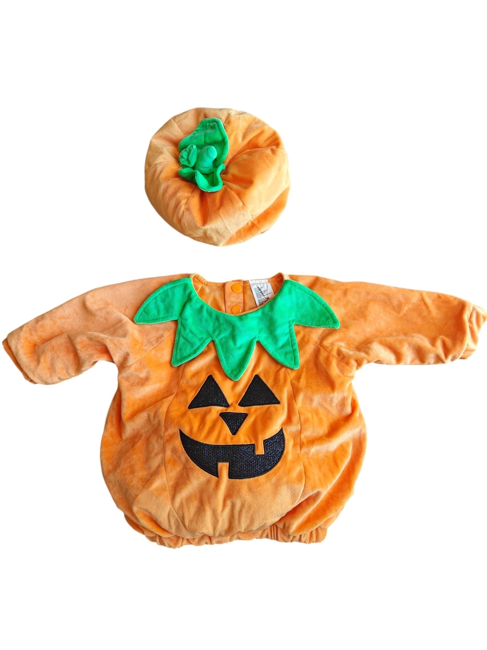 Hyde & Eek! Boutique plush pumpkin Infant Jack-o'-lantern Costume & Matching Hat